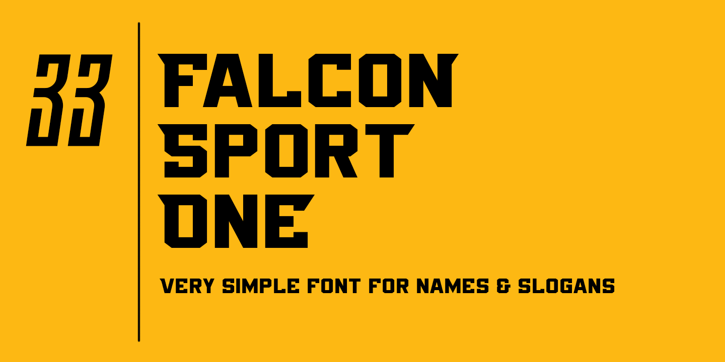 Пример шрифта Falcon Sport One Italic
